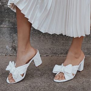 Lulu’s Ivory white knotted high heel sandals. Brand new, never worn.